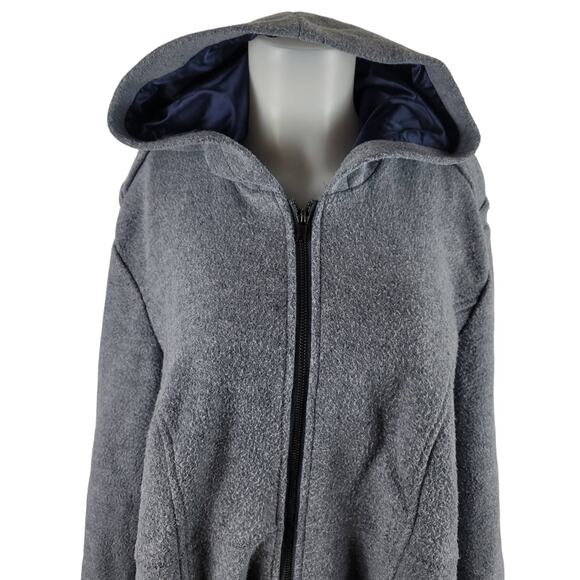Torrid Gray Fit Flare Long Line Hooded Winter Warm Snow Jacket 1 - 1X - Picture 2 of 8